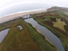 Mouth of Scott Creek. Photo by Walter Heady. Mouth of Scott Creek